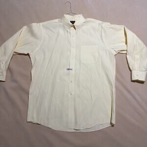 Jos A Bank Yellow Long Sleeve Button Up Dress Shirt Size 16.5/33 See Last Pic